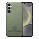For Samsung Galaxy S24+ 5G Twill Fabric Leather Skin Back Phone Case(Green) - 1