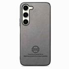For Samsung Galaxy S24+ 5G Twill Fabric Leather Skin Back Phone Case(Gray) - 2