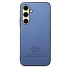For Samsung Galaxy S24 FE 5G Twill Fabric Leather Skin Back Phone Case(Blue) - 2