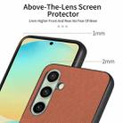 For Samsung Galaxy S24 FE 5G Twill Fabric Leather Skin Back Phone Case(Brown) - 3