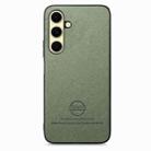 For Samsung Galaxy S24 FE 5G Twill Fabric Leather Skin Back Phone Case(Green) - 2