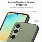 For Samsung Galaxy S24 FE 5G Twill Fabric Leather Skin Back Phone Case(Green) - 3