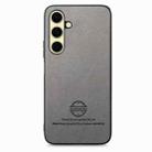 For Samsung Galaxy S24 FE 5G Twill Fabric Leather Skin Back Phone Case(Gray) - 2