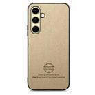 For Samsung Galaxy S24 FE 5G Twill Fabric Leather Skin Back Phone Case(Khaki) - 2