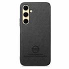 For Samsung Galaxy S24 FE 5G Twill Fabric Leather Skin Back Phone Case(Black) - 2