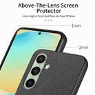 For Samsung Galaxy S24 FE 5G Twill Fabric Leather Skin Back Phone Case(Black) - 3