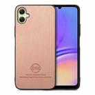 For Samsung Galaxy A04e / F04 / M04 Twill Fabric Leather Skin Back Phone Case(Pink) - 1