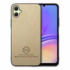 For Samsung Galaxy A04e / F04 / M04 Twill Fabric Leather Skin Back Phone Case(Khaki) - 1