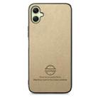 For Samsung Galaxy A04e / F04 / M04 Twill Fabric Leather Skin Back Phone Case(Khaki) - 2