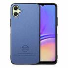 For Samsung Galaxy A05 Twill Fabric Leather Skin Back Phone Case(Blue) - 1