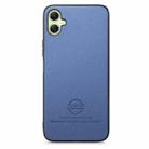 For Samsung Galaxy A05 Twill Fabric Leather Skin Back Phone Case(Blue) - 2