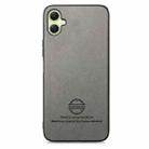 For Samsung Galaxy A05 Twill Fabric Leather Skin Back Phone Case(Gray) - 2