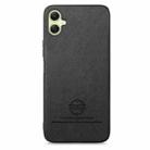 For Samsung Galaxy A05 Twill Fabric Leather Skin Back Phone Case(Black) - 2