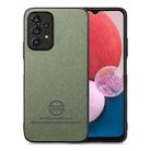 For Samsung Galaxy A13 4G Twill Fabric Leather Skin Back Phone Case(Green) - 1