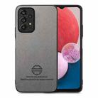 For Samsung Galaxy A13 4G Twill Fabric Leather Skin Back Phone Case(Gray) - 1