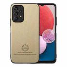 For Samsung Galaxy A13 4G Twill Fabric Leather Skin Back Phone Case(Khaki) - 1