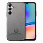 For Samsung Galaxy A14 Twill Fabric Leather Skin Back Phone Case(Gray) - 1