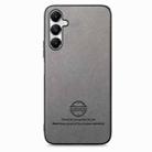 For Samsung Galaxy A14 Twill Fabric Leather Skin Back Phone Case(Gray) - 2