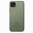 For Samsung Galaxy A22 4G Twill Fabric Leather Skin Back Phone Case(Green) - 2
