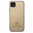 For Samsung Galaxy A22 4G Twill Fabric Leather Skin Back Phone Case(Khaki) - 2
