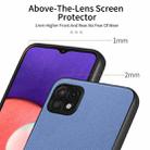For Samsung Galaxy A22 5G Twill Fabric Leather Skin Back Phone Case(Blue) - 3