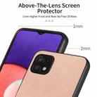 For Samsung Galaxy A22 5G Twill Fabric Leather Skin Back Phone Case(Pink) - 3