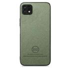 For Samsung Galaxy A22 5G Twill Fabric Leather Skin Back Phone Case(Green) - 2