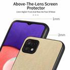 For Samsung Galaxy A22 5G Twill Fabric Leather Skin Back Phone Case(Khaki) - 3