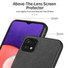 For Samsung Galaxy A22 5G Twill Fabric Leather Skin Back Phone Case(Black) - 3