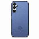 For Samsung Galaxy A23 Twill Fabric Leather Skin Back Phone Case(Blue) - 2