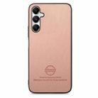 For Samsung Galaxy A24 Twill Fabric Leather Skin Back Phone Case(Pink) - 2