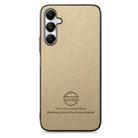 For Samsung Galaxy A24 Twill Fabric Leather Skin Back Phone Case(Khaki) - 2