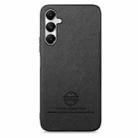 For Samsung Galaxy A24 Twill Fabric Leather Skin Back Phone Case(Black) - 2