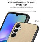For Samsung Galaxy A25 5G Twill Fabric Leather Skin Back Phone Case(Khaki) - 3