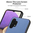 For Samsung Galaxy A32 4G Twill Fabric Leather Skin Back Phone Case(Blue) - 3