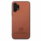 For Samsung Galaxy A32 4G Twill Fabric Leather Skin Back Phone Case(Brown) - 2