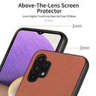 For Samsung Galaxy A32 4G Twill Fabric Leather Skin Back Phone Case(Brown) - 3