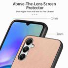 For Samsung Galaxy A35 5G Twill Fabric Leather Skin Back Phone Case(Pink) - 3
