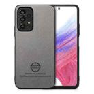 For Samsung Galaxy A52 Twill Fabric Leather Skin Back Phone Case(Gray) - 1