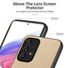 For Samsung Galaxy A52 Twill Fabric Leather Skin Back Phone Case(Khaki) - 3
