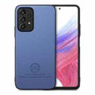 For Samsung Galaxy A53 5G Twill Fabric Leather Skin Back Phone Case(Blue) - 1
