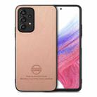For Samsung Galaxy A53 5G Twill Fabric Leather Skin Back Phone Case(Pink) - 1