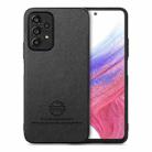 For Samsung Galaxy A53 5G Twill Fabric Leather Skin Back Phone Case(Black) - 1