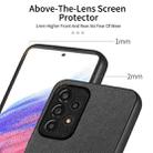 For Samsung Galaxy A53 5G Twill Fabric Leather Skin Back Phone Case(Black) - 3