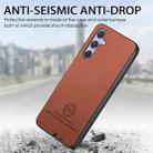 For Samsung Galaxy A54 5G Twill Fabric Leather Skin Back Phone Case(Brown) - 3