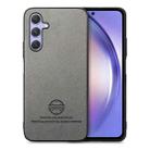 For Samsung Galaxy A54 5G Twill Fabric Leather Skin Back Phone Case(Gray) - 1
