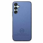 For Samsung Galaxy A55 5G Twill Fabric Leather Skin Back Phone Case(Blue) - 2