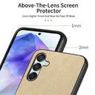 For Samsung Galaxy A55 5G Twill Fabric Leather Skin Back Phone Case(Khaki) - 3