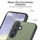 For Samsung Galaxy S25 5G Twill Fabric Leather Skin Back Phone Case(Green) - 3