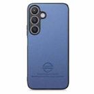For Samsung Galaxy S25+ 5G Twill Fabric Leather Skin Back Phone Case(Blue) - 2